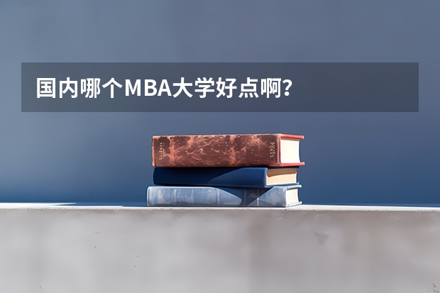国内哪个MBA大学好点啊？