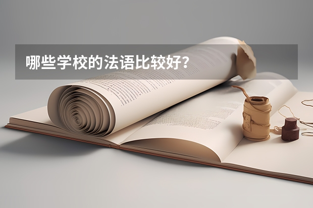 哪些学校的法语比较好?