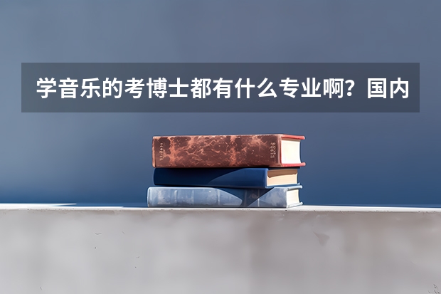 学音乐的考博士都有什么专业啊？国内有音乐博士点的学校都有哪些？在国内考博好点还是出国好？   多谢多谢