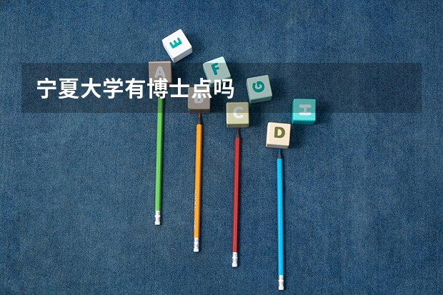 宁夏大学有博士点吗