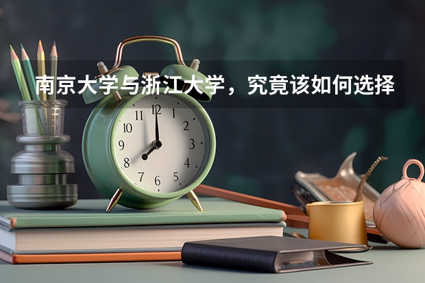 南京大学与浙江大学，究竟该如何选择？