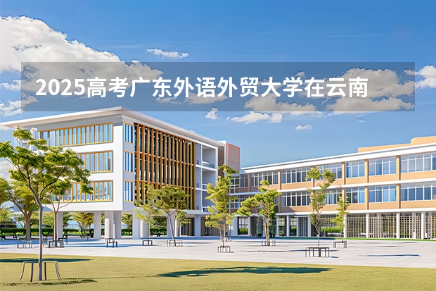 2025高考广东外语外贸大学在云南招生计划介绍