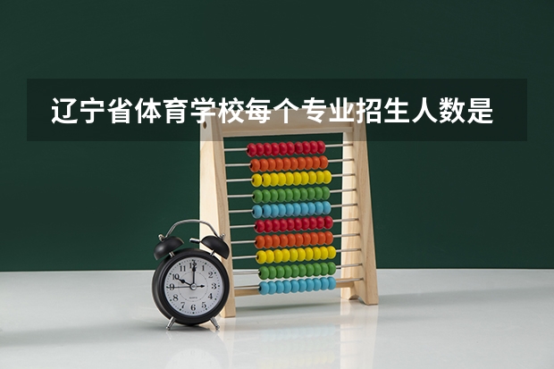  辽宁省体育学校每个专业招生人数是多少