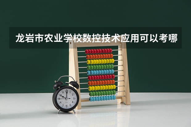 龙岩市农业学校数控技术应用可以考哪些证书