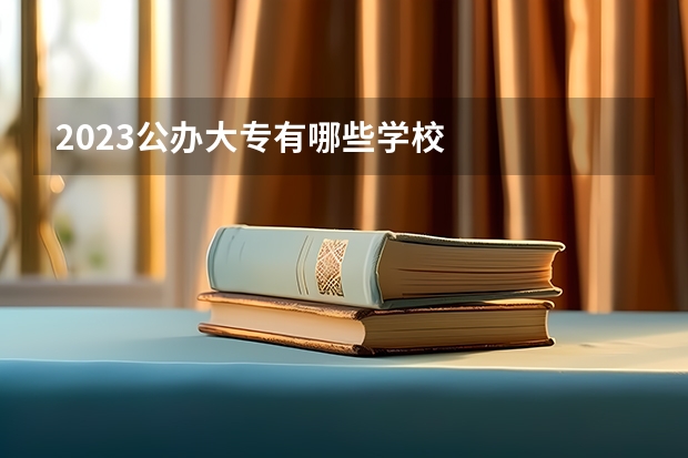 2023公办大专有哪些学校
