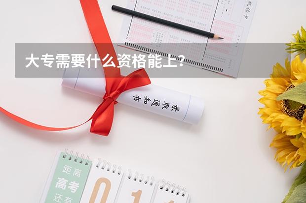 大专需要什么资格能上？