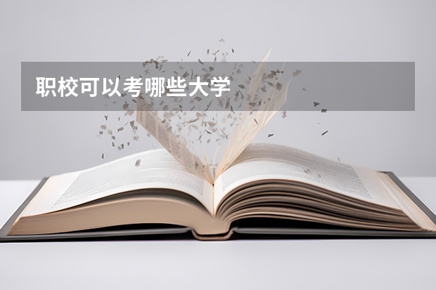 职校可以考哪些大学