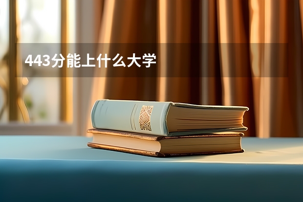 443分能上什么大学