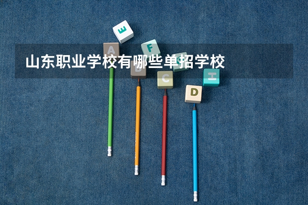 山东职业学校有哪些单招学校