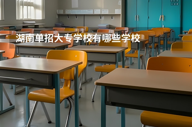 湖南单招大专学校有哪些学校