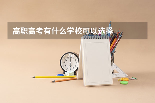 高职高考有什么学校可以选择