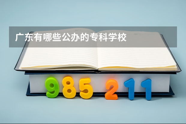 广东有哪些公办的专科学校
