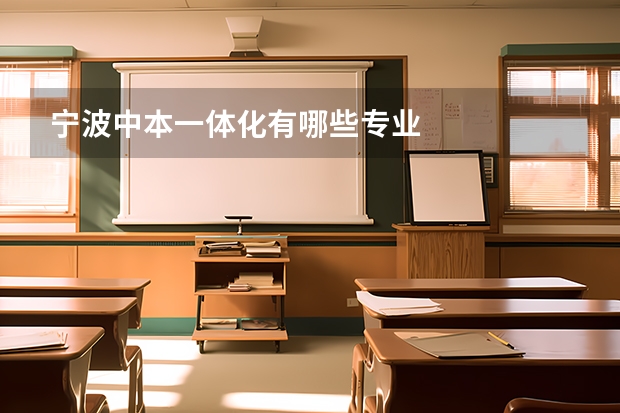 宁波中本一体化有哪些专业