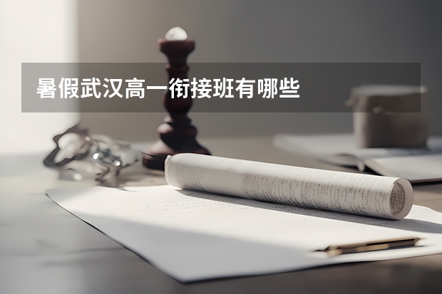 暑假武汉高一衔接班有哪些