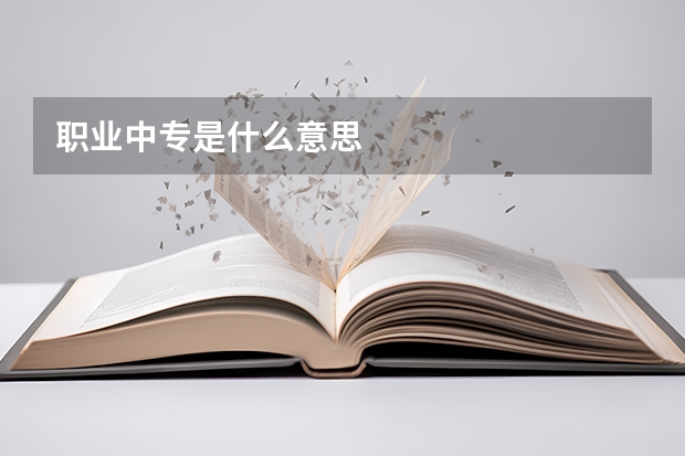 职业中专是什么意思