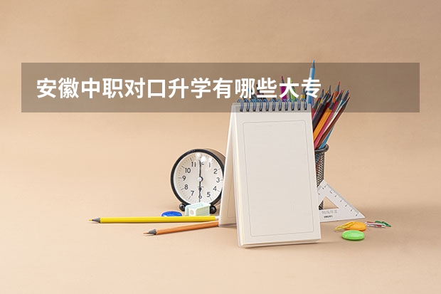 安徽中职对口升学有哪些大专