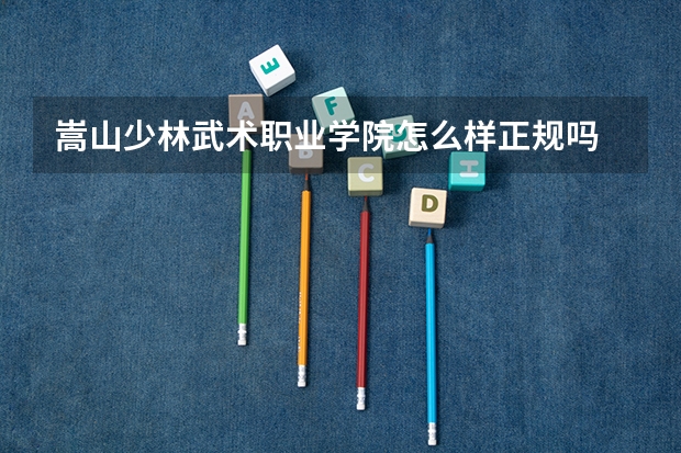 嵩山少林武术职业学院怎么样正规吗