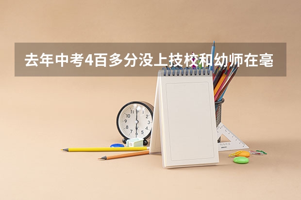 去年中考4百多分没上技校和幼师在亳州今年能上什么学校？