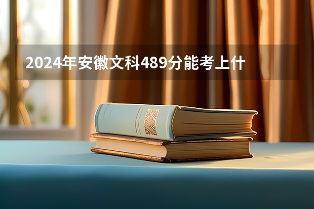 2024年安徽文科489分能考上什么大学？