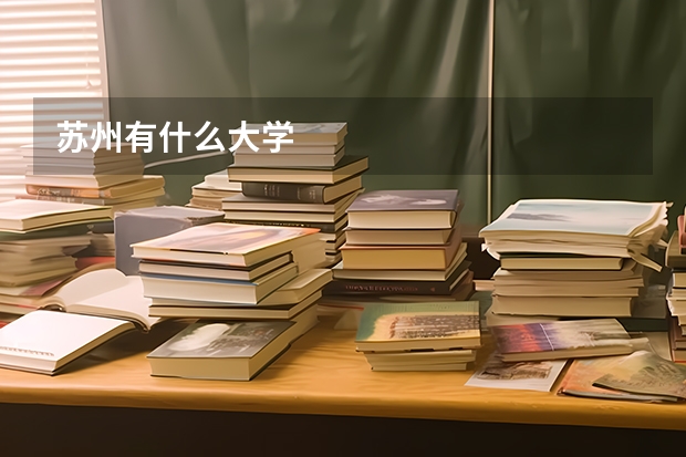 苏州有什么大学