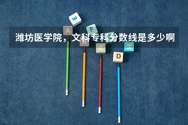 潍坊医学院，文科专科分数线是多少啊？
