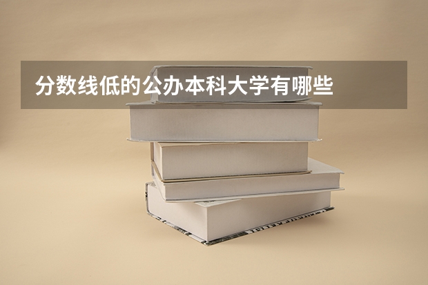 分数线低的公办本科大学有哪些