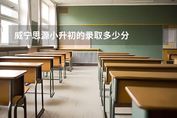 威宁思源小升初的录取多少分
