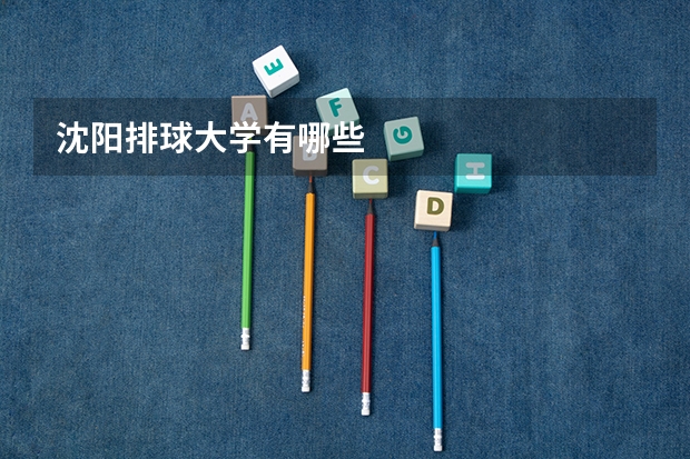 沈阳排球大学有哪些