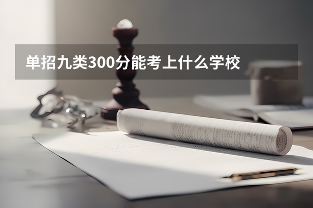 单招九类300分能考上什么学校