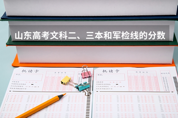 山东高考文科二、三本和军检线的分数是多少啊？