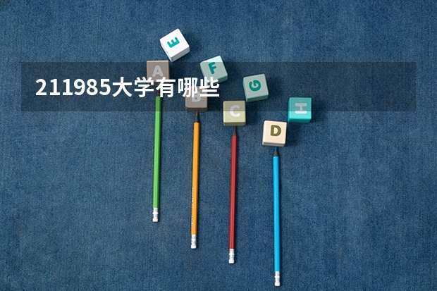 211985大学有哪些
